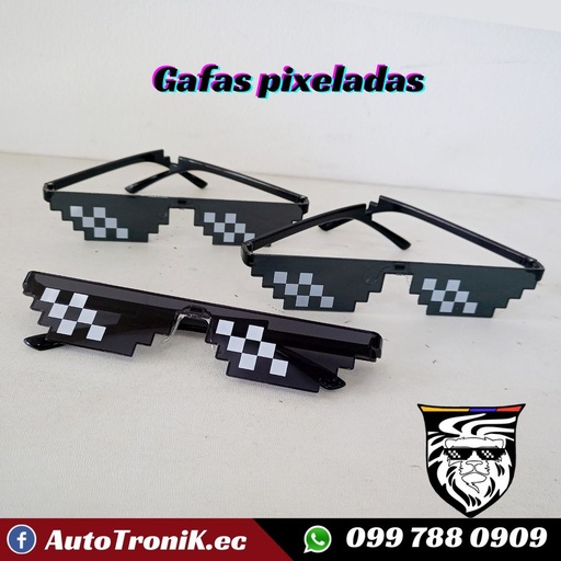 😎 Gafas 😁 pixeladas 🕶 Talla unica.