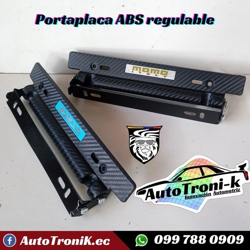 😎 Portaplaca Universal ABS regulable ✅