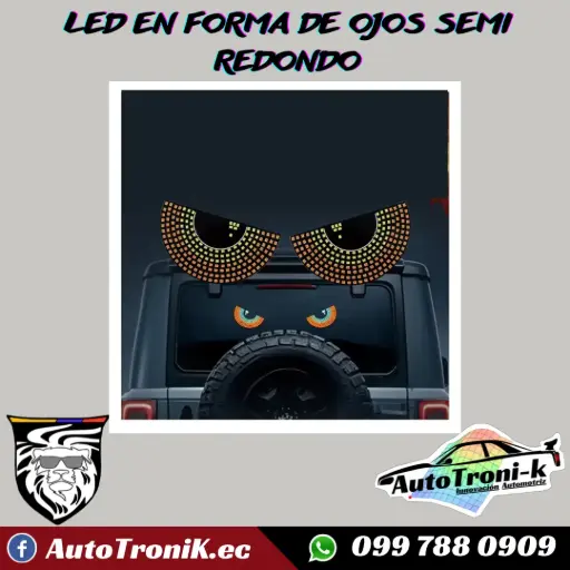 LUZ LED EN FORMA DE OJOS SEMIREDONDO