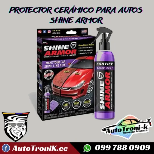 PROTECTOR CERÁMICO PARA CARROS SHINE ARMOR