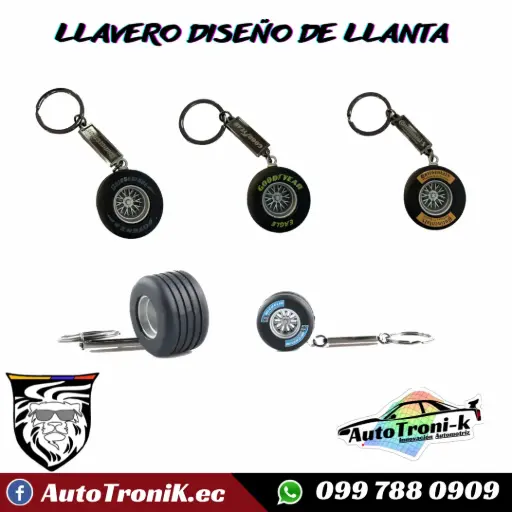 LLAVEROS PEQUEÑOS MODELO DE LLANTA