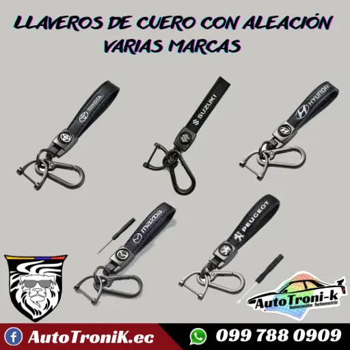 LLAVEROS DE CUERO EN VARIAS MARCAS