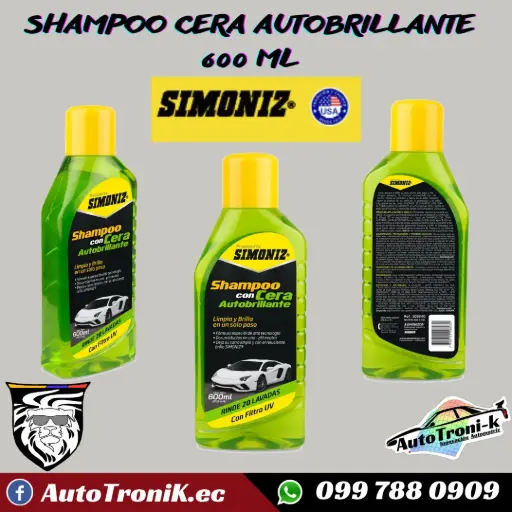 SHAMPOO CERA AUTOBRILLANTE DE 600 ML