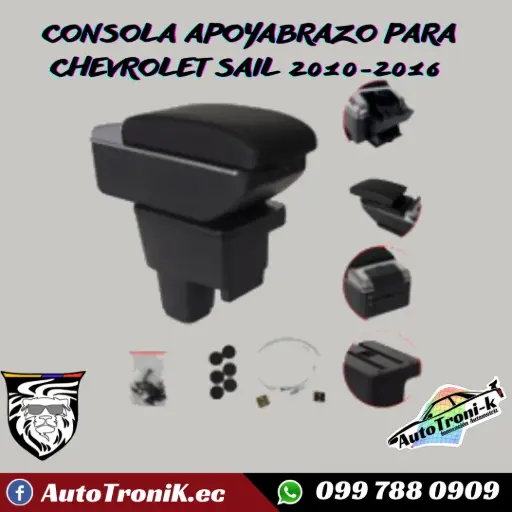CONSOLA APOYABRAZO CHEVROLET SAIL 2010-2016