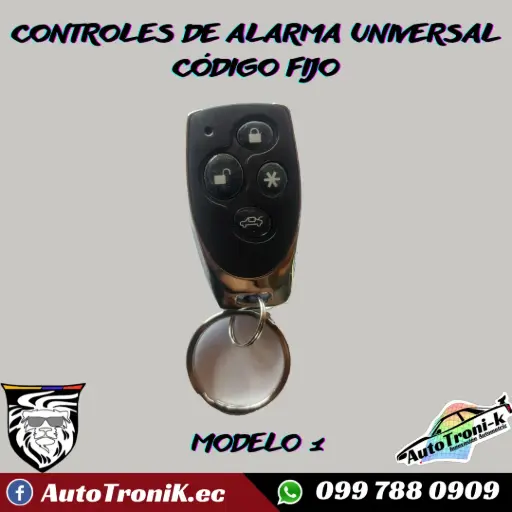 CONTROLES DE ALARMA UNIVERSAL CÓDIGO FIJO